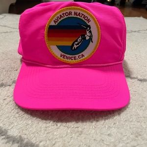 NEON PINK AVIATOR NATION HAT